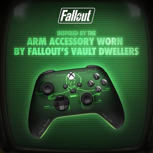 Xbox Wireless Gaming Controller | Fallout Pip-Boy Edition | Consoles, PCs, TVs, mobile, and more | Textured Grip | Wireless, Bluetooth, USB-C Connectivity - style: Fallout Edition