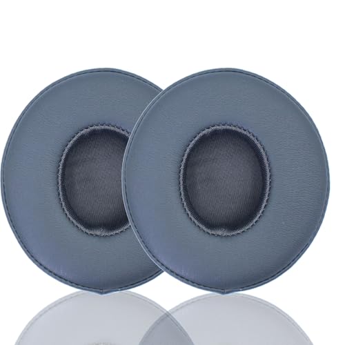 Headphone Replacement Ear Pad Cover Compatible with Beats by Dre Solo3 Solo2 Wired Wireless Headphones Protein Leather Memory Foam Headphone Cushion Ear Muffs-Titanium Color - color: titanium color