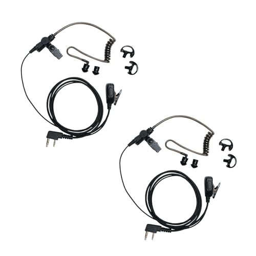 2-Pack Tube Earpiece Compatible with Baofeng UV-5R Kenwood