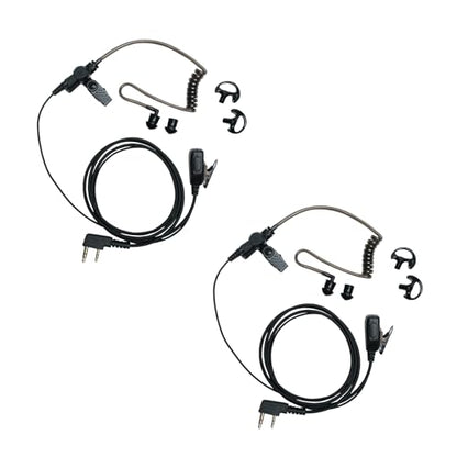 2-Pack Tube Earpiece Compatible with Baofeng UV-5R Kenwood