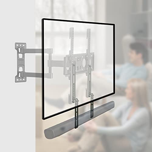 Universal Sound Bar Mount Bracket for Above/Under TV, Fits 23-65 Inch TVs, up to 22 lbs by XINLEI SBR301 - color: SBR301