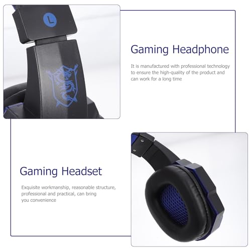 Cabilock Gaming Headset Wired Over-Ear PC Headphones with Microphone LED Light Noise Reduction for Streaming and Travel