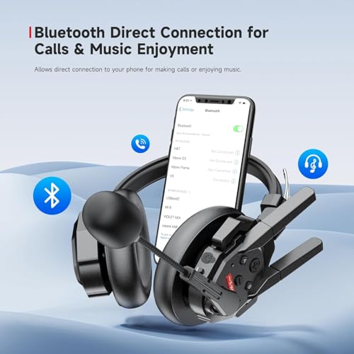 SYNCO XTALK XMax2 Wireless Intercom Headset System, Dual-Ear Noise Isolation Communication Headsets, AI Noise Cancellation 500m Range for Movie Shoot Live Show - size: 2 PCS