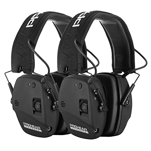 PROHEAR 030 2 Pack Bluetooth 5.4 Electronic Shooting Ear Protection Earmuffs with Foam Ear Pads-Black - style: Bluetooth *2