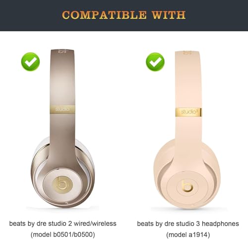 by Dre Studio 2 Headband Replacement Parts as Same as The OEM Arch Band B0501 Accessories Compatible with Beats by Dr. Dre Studio2 Wired/Wireless (Model B0500/B0501) Headphones (Gold) - color: Gold