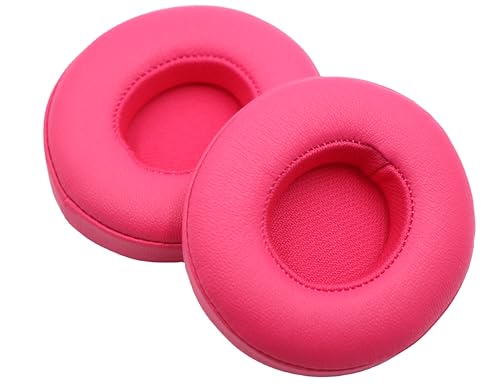 Replacement Ear Pads for Beats Solo 3/2 Wired On-Ear Headphones - Rose Red | Solo 3 Pads Replacement for Beats Solo 2 Wired Repair Accessories, Soft Solo 2 Earpads Covers & Easy to Install Foam Cushions - color: Rose Red