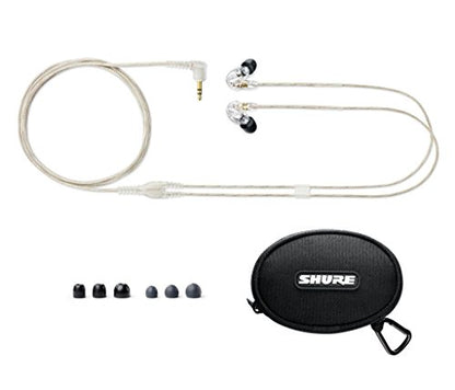 Shure SE215 PRO Wired Earbuds, Professional Sound Isolating Earphones with Clear Sound, Deep Bass, Secure in-Ear Fit, Carrying Case, Clear (Pack of 12) - size: One Size (Pack of 12)