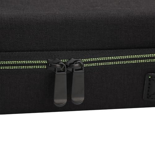 Focket DJ Controller Bag, EVA Padded Scratch Proof Material Carrying Case, Storage Case with Adjustable Shoulder Strap Internal Mesh Pocket and Bright Green Lining for DDJ FLX4 FLX2 400