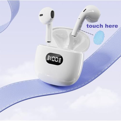 Wireless Earbuds,Bluetooth 5.4 Headphones with LED Display, Stereo Sound Clear Call,IPX7 Waterproof Bluetooth Earbuds with 50h Battery Last,ENC Noise Cancelling in Ear Earphones