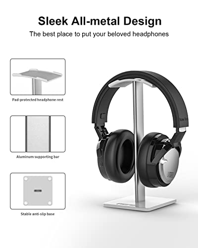 Headphone Stand Headset Holder Earphone Stand for All Headphones Size - color: White