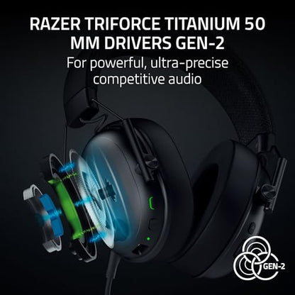 Razer BlackShark V3 Wireless PC Gaming Headset, 70 Hr Battery, Black | 50mm Drivers, Super Wideband Mic, 2.4 GHz, Bluetooth, Wired USB-C, Works with Mac, PS5, Nintendo Switch, Smartphone - color: Black