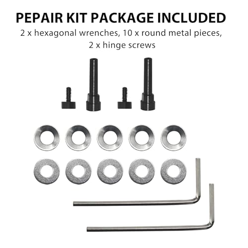 Metal Swivel Pin Hinge Screw Repair Kit for Bose QC45/QC35 | Durable metal swivel pins, gaskets and screws, compatible with QC35, QC35 II, QC45 and QC SE, easy to fix broken headphone - color: Black