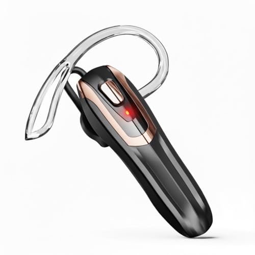 Trucker Bluetooth Headset Wireless, 38H Talk Time Bluetooth 6.0 Headphones with Dual Mic Noise Cancelling, Lightweight Hands-Free Earpiece for Truck Taxi Delivery Drivers, Long Battery Life Headset