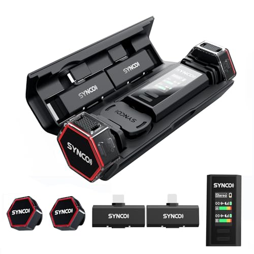 SYNCO G4 Wireless Lavalier Microphone for iPhone/Android Phone/Camera