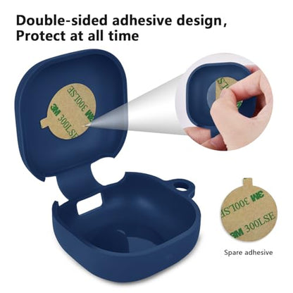 AIRSPO Silicone Case Compatible for Samsung Galaxy Buds 2 Pro/Galaxy Buds2/ Galaxy Buds Pro/Galaxy Buds Pro 2/ Galaxy Buds Live/Galaxy Buds FE Cases (Dark Blue) - color: Dark Blue