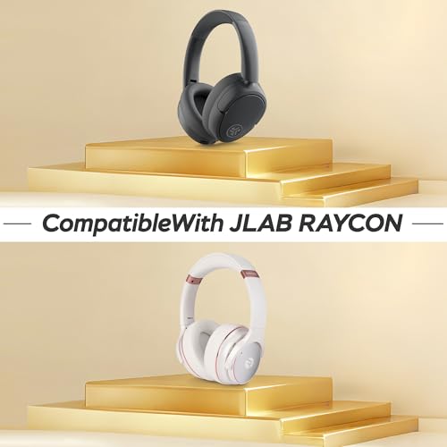 Hard Headphone Case for JLab JBuds Lux ANC/Raycon The Everyday, Sliver | Foldable Over-Ear Headphones Travel Carrying Case,Mesh Pocket,Hard Eva Shell - color: Sliver