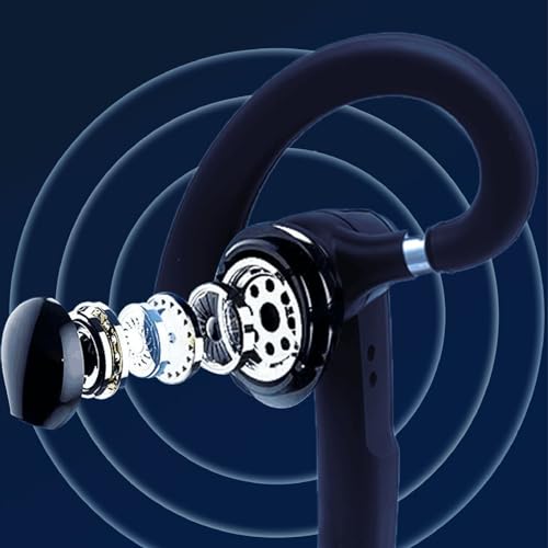 Yoidesu Bluetooth Headset, Bluetooth Earpiece with 400mAh Charging Case, Built in Microphone for iOS Android Cell Phone, Hand Headphones for Trucker, Office