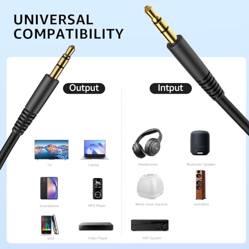 TOZO HT3 Hybrid Noise Cancelling Headphones, 90H Playtime Wireless Over Ear Bluetooth Headset, 3.5mm Aux Cable, Audio Cable Cords