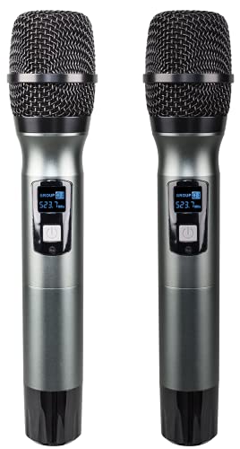 Wireless Microphone System 6 Channel Microphones Pro UHF 6 Handheld Karaoke DJ Karaoke System 6 Whole Metal Karaoke System Church Speaking Conference Wedding Party