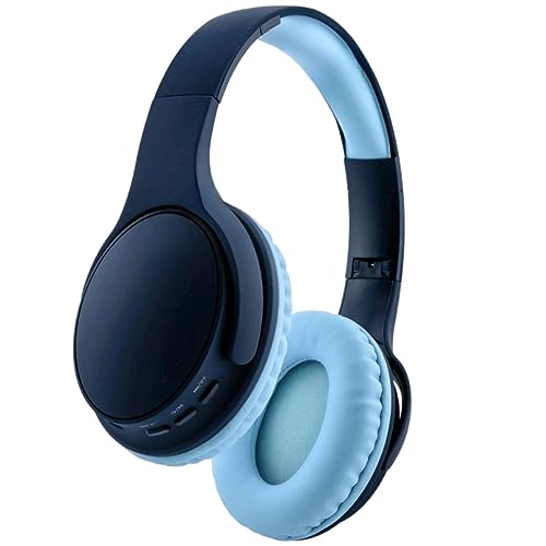 Kids Wireless Headphones, Bluetooth Toddler Headphones,Over Ear Isolation Headphone Foldable with Built-in Mic for Cell Phones TV Tablet School Network Boys Girls (e6 Blue) - color: e6 blue
