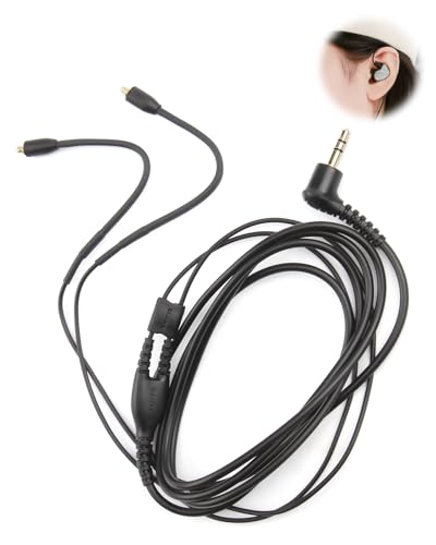 Earphone Replacement Cable 64Inch Detachable Earphone Cable for Shure SE215 | for SE315 SE425 SE535 and SE846 (EAC64BK, Black)