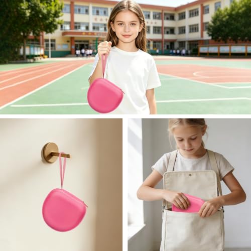 Kids Headphones Case for iClever/JBL/Acer Etc Headphone,Red+Pink,Case Only | for iClever BTH12 HS19 BTH20 BTH22 BTH26/Candy Bila/Acer/JBL Junior 320/MIDOLA/JoySpark/ADOOPE Etc Girls Boy Kid Headphone - color: Red+Pink