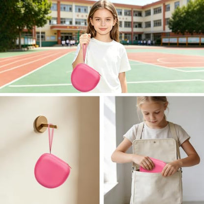 Kids Headphones Case for iClever/JBL/Acer Etc Headphone,Red+Pink,Case Only | for iClever BTH12 HS19 BTH20 BTH22 BTH26/Candy Bila/Acer/JBL Junior 320/MIDOLA/JoySpark/ADOOPE Etc Girls Boy Kid Headphone - color: Red+Pink