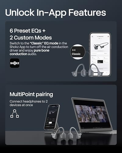 SHOKZ OpenRun Pro 2 Mini Bone Conduction Bluetooth Sport Headphones, Black | Bundle with Reflective Strip；Open-ear awareness; DualPitch premium sound；Smart Mic; IP55; 12H battery; Running/cycling/hiking - color: Black, size: Mini