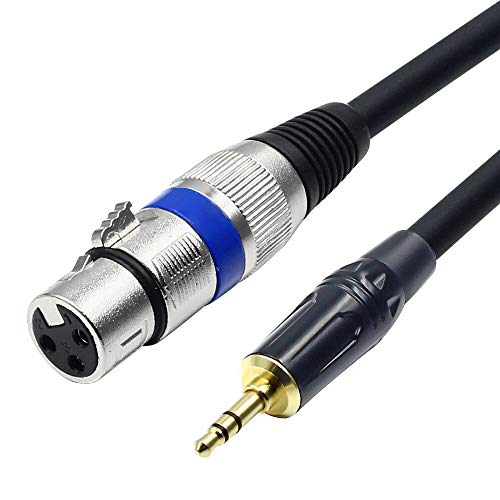 XLR to 3.5mm (1/8 inch) Stereo Microphone Cable for Camcorders, DSLR Cameras, Computer Recording Device and More - 1.6ft/50cm - size: 1.6 Feet