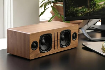 Audioengine A2 AIO (B2) Bluetooth Speaker – Premium Wireless Home Speaker | for Music Streaming from Phone, Tablet and Computer - Walnut - color: Walnut, style: Portable