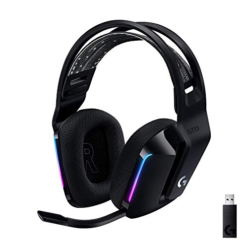 Logitech G733 Lightspeed Wireless Gaming Headset - Black - color: Black
