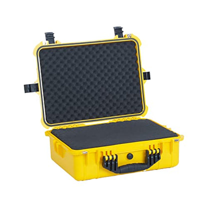 MEIJIA All Weather IP67 Waterproof Hard Camera Case,Hard Protective Case,Hard Case with Customizable Foam,Fit Use of Drones,Camera,Equipments,Pistols(Yellow,19.78x15.77x7.41inches) - color: Yellow, size: 19.78x15.77x7.41inches