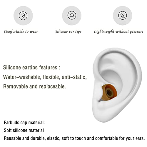 Silicone Replacement Earbud Tips Eartips Earbuds Eargels Compatible with Powerbeats 1/2/3 Wireless Beats by Dre Headphones,4 Pairs Earbud Cap(Brown) - color: Brown