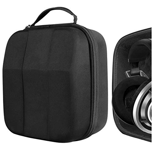 Geekria Shield Case for Large-Sized Over-Ear Headphones, Replacement Protective Hard Shell Travel Carrying Bag with Cable Storage, Compatible with Beyerdynamic DT880Pro, AKG K701 Headsets