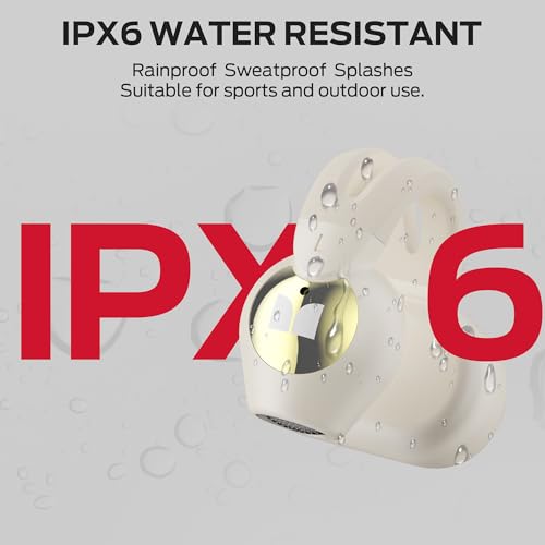Monster Open Ear AC221 Headphones, Bluetooth 6.0 Wireless Earbuds Stereo Sound, Clip on Earbuds With 30H Playback, Clear Calls, Type-C Charging, Touch Control, IPX6 Waterproof Wireless Open Headphones