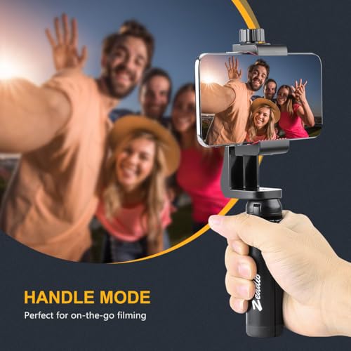 Zeadio Metal Mini Tripod, Desktop Tabletop Stand Compact Tripod for Smooth 4, Osmo Mobile, Vimble 2, Gimbal Handle Grip Stabilizer and All Cameras - style: Basic Version