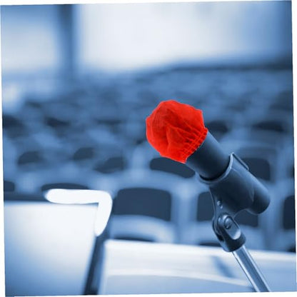 ERINGOGO 100Pairs Microphone Protective Cover Disposable Nonwoven Mic Covers for Handheld Microphones Breathable Material Compatible with Models for Events