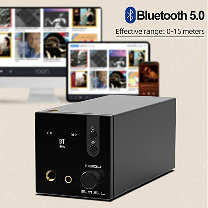 SMSL M300SE(Upgraded),Two CS43131 Chip MQA Audio Decoder,Ear Amplifier,Third Generation XMOS,PCM768kHz/32bit DSD256,DOP64,5 PCM Filters,True Balanced Output XLR,THD+N -117dB
