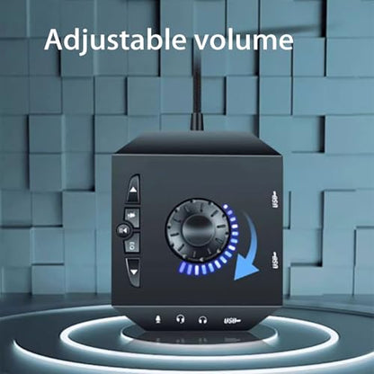 USB External Sound Card Plugs and Play Adapter Not Driver Required for Desktop PC Laptop USB Card - color: Or