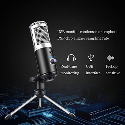 USB Microphone, Plug & Play Real-Time Ear Tracking, Sensitive Pickup, Good Noise Reduction, Suitable for a Variety of Occasions