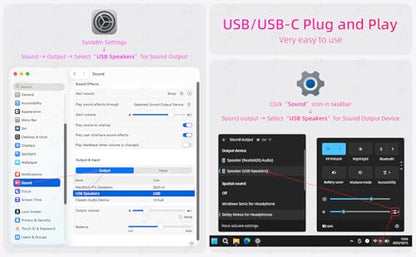 Computer Speakers for Desktop PC, USB Soundbar for Laptop with Loud Sound