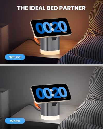 JoyGeek 3-in-1 Charger Stand for Magsafe: Foldable Wireless Charging Station with Night Lights - Magnetic Charger Dock for iPhone 15/14/13/12 Pro/Max/Plus, AirPods, Apple Watch 2-9 (Light Grey) - color: Light Grey