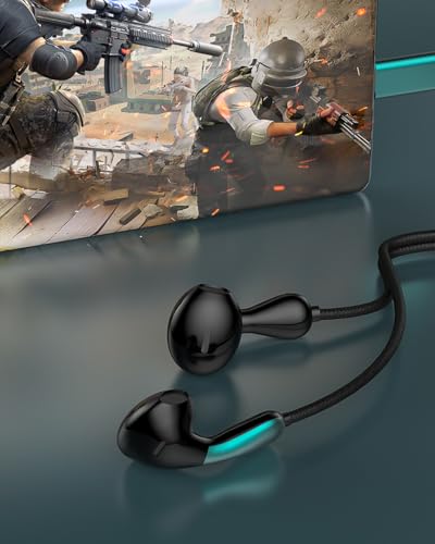 3.5mm Wired Earbuds with Microphone, in Ear Headphones with Volume Control for Calls Music Videos, 1 Pack, Classic Black - color: Classic Black, size: 1 Pack, USB-C