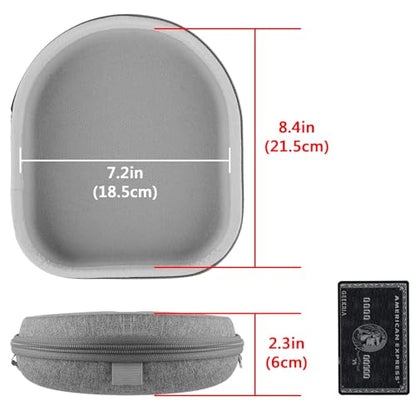 Geekria Shield Headphones Case Compatible with B&O Beoplay HX, H9i, H95, H9, H8, H6, H4, Portal Gaming, Replacement Hard Shell Travel Carrying Bag with Cable Storage (Grey) - color: Grey
