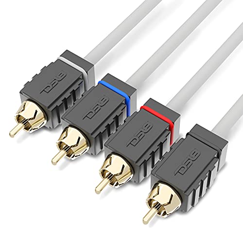 DS18 MOFCR-25FT 4 Channels OFC Marine RCA Audio Stereo Cable - 25 Feet - style: 25 Ft 4 Channel