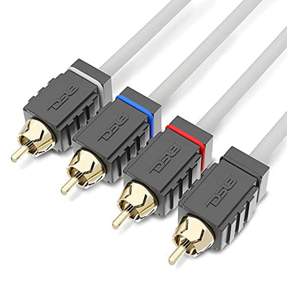 DS18 MOFCR-25FT 4 Channels OFC Marine RCA Audio Stereo Cable - 25 Feet - style: 25 Ft 4 Channel