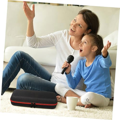 Toyvian Microphone Storage Bag with Thicken Sponge Padding Eva Protective Carrying Case for Travel Capacity Mic Pouch for Microphones and Accessories