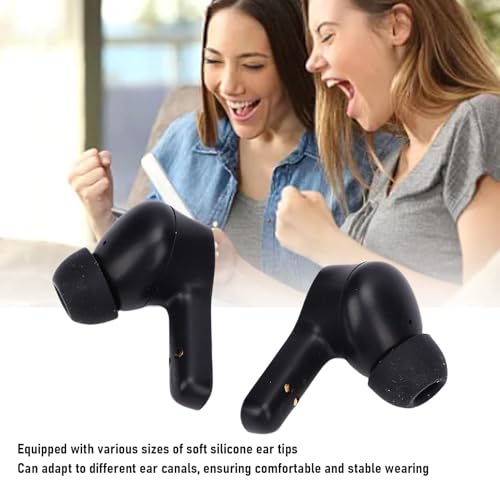 Yunseity Wireless Gaming Earbuds, 20ms Low Latency Game Earphones with Noise Canceling Mic, 2.4GHz & Bluetooth 5.3 Dual Mode, Comfortable in Ear Earphones for PC Laptop Phone (Black) - color: Black