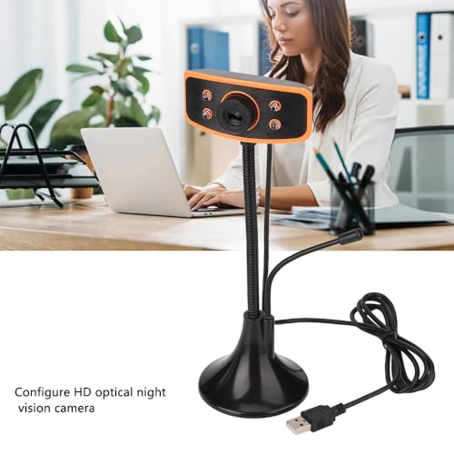 1080P HD Webcam with Microphone – USB Computer Camera for Laptops and Desktops Video Conferencing, Night Vision & Plug and Play