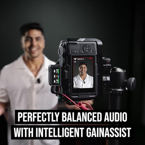RØDE Wireless Micro - Compact Wireless Microphone Camera Kit, Two Mics with Camera Receiver, Smartphone Receiver, and Charge Case for Content Creation - USB-C, Black | 2.4 GHz digital signal with GainAssist and charging case for cameras, smartphones and c